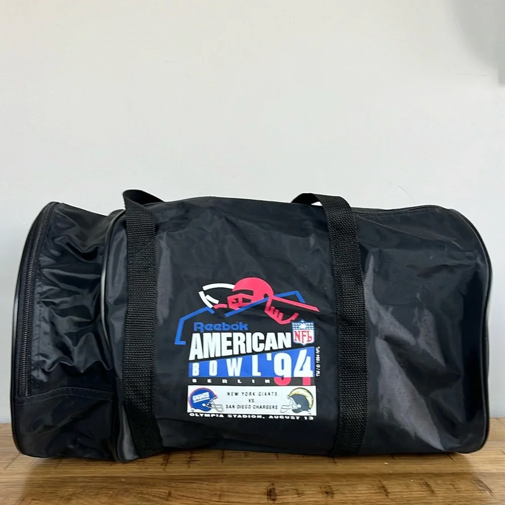 Reebok Vintage 1994 American Bowl NFL Duffle Bag NY Giants San Diego Chargers